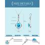 HXZZ Fine Jewelry Natural Gemstone Women Gifts 925 Sterling Silver Swiss Blue Topaz Pendant Necklace