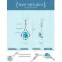 HXZZ Fine Jewelry Natural Gemstone Women Gifts 925 Sterling Silver Swiss Blue Topaz Pendant Necklace
