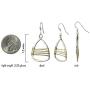 Silver with Gold Wire Copper Toned Handmade Teardrop Earrings
