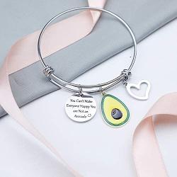 G-Ahora Funny Avocado Jewelry Avocado Keychain Earrings Pendant Bangle Gift for Avocado Girls Avocado Lover Fashion Green Fruit Jewelry