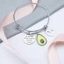 G-Ahora Funny Avocado Jewelry Avocado Keychain Earrings Pendant Bangle Gift for Avocado Girls Avocado Lover Fashion Green Fruit Jewelry
