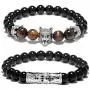 KAMRESH Black Matte Beads Bracelets 8mm Onyx Stone Bracelets Sets Charm King Crown for Women Men Jewelry KAMRESH Black Matte Beads Bracelets 8mm Onyx Stone Bracelets Sets Charm King Crown for Women Men Jewelry