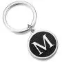 REVEMCN Stainless Steel Alphabet and Bible Verse Proverbs 4:23 Pendant Necklace for Men Women with 22 Inches Chain and Keyring