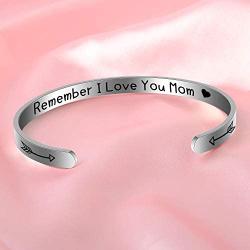 Cuff bracelet Bracelets for mom Mom Birthday Cuff Bangle Friendship Personalized Mantra Jewelry Come Gift Box