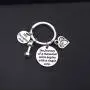 ENSIANTH PT Keychain Physical Therapist Keychain Motivational Gift The Journey of A Thousand Miles Gift