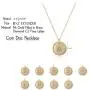WEARON Women Coin Initial Necklace Gold CZ Twist Disc Pendant Tiny Stamped Alphabet Engraved Letter Personalized 14K Gold Filled Dainty Chain Boho Beach Simple Delicate Handmade Jewelry Gift