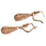 Yoursfs Filigree Teardrop Leverback Dangle Earrings for Women 18K Gold Plated Wedding Earring Prom Jewelry