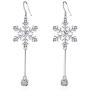 Sterling Silver Snowflake Earrings for Women Teens, Winter Dangle Earrings Snowflake Jewelry Gifts for Her
