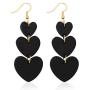 Jagucho Leather Earrings Dangle for Women, Lightweight Heart Earrings Drop for Teen Girls, Gifts for Women