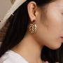 6 Pairs Assorted Dangling Gold metal Earrings Jewelry Best Gift for Women and Girls(Factory direct sales)