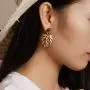 6 Pairs Assorted Dangling Gold metal Earrings Jewelry Best Gift for Women and Girls(Factory direct sales)