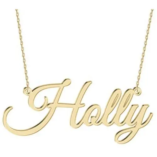 Joelle Jewelry Design Sterling Silver Name Necklace Personalized, 15 Fonts Style to Choose, Custom Made Womens Name Script Plate Pendant for Her Joelle Jewelry Design Sterling Silver Name Necklace Personalized, 15 Fonts Style to Choose, Custom Made Womens Name Script Plate Pendant for Her