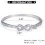 Women Bangle Bracelets Cubic Zirconia Infinity Symbol Everlasting Silver Bracelets for Women Fashion Alloy Plated Jewelry Women Gift Birthday Gift for Mom Women Wife Girls Her