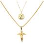Xiaoke Love Guardian Angel Necklace for Women Girls,18K Gold Plated Angel Necklace, Unique Couple Cherub Necklace for Him and Her -with Display Box