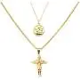 Xiaoke Love Guardian Angel Necklace for Women Girls,18K Gold Plated Angel Necklace, Unique Couple Cherub Necklace for Him and Her -with Display Box