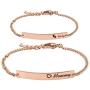 WUSUANED Baby&Mommy Bracelet Baby Baptism Bracelet Mom Daughter Bar Bracelet Set Gift for New Mom&Baby