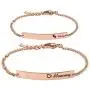 WUSUANED Baby&Mommy Bracelet Baby Baptism Bracelet Mom Daughter Bar Bracelet Set Gift for New Mom&Baby