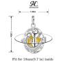 Harmony Ball Pregnancy Bola Necklace, AEONSLOVE Cat Stars Harmony Ball Locket Music Angel Chime Caller Bell 18mm Mexican Bola Wishing Balls Pendant Necklaces Best Jewellery Gift for Pregnancy Mom Baby