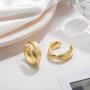 Open Hoop Earrings 14K Gold Plated Half Split Stud Hoop Earrings 925 Sterling Silver Post Hypoallergenic Jewelry Gifts for Women and Girls
