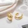 Open Hoop Earrings 14K Gold Plated Half Split Stud Hoop Earrings 925 Sterling Silver Post Hypoallergenic Jewelry Gifts for Women and Girls Open Hoop Earrings 14K Gold Plated Half Split Stud Hoop Earrings 925 Sterling Silver Post Hypoallergenic Jewelry Gifts for Women and Girls