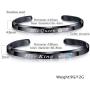 Cupimatch 2pcs CZ His Queen Her King Couple Bracelets Set,Titanium Stainless Steel His and Hers Love Crown Matching Cuff Bangle Jewelry