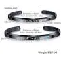 Cupimatch 2pcs CZ His Queen Her King Couple Bracelets Set,Titanium Stainless Steel His and Hers Love Crown Matching Cuff Bangle Jewelry