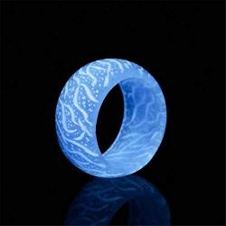Nanafast Glow Resin Ring Christmas Luminous Ring Toy Gift for Kids Men Women Size 6-11