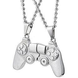 Wydmire Magnetic Couple Necklace, Matching Controller Necklaces for Couples, Him and Her, Boyfriend Girlfriend Jewelry