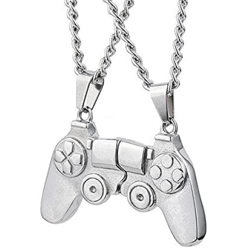 Wydmire Magnetic Couple Necklace, Matching Controller Necklaces for Couples, Him and Her, Boyfriend Girlfriend Jewelry