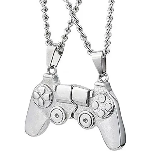 Wydmire Magnetic Couple Necklace, Matching Controller Necklaces for Couples, Him and Her, Boyfriend Girlfriend Jewelry