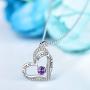 Heart Necklace for Women 925 Sterling Silver I Love You to The Moon and Back Necklace for Girls