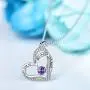 Heart Necklace for Women 925 Sterling Silver I Love You to The Moon and Back Necklace for Girls