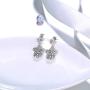 Deelan Mickey Jewelry Stud Earrings For Women Mouse Drop Dangle Charm Rose Gold Platinum Plated Zircon Earring