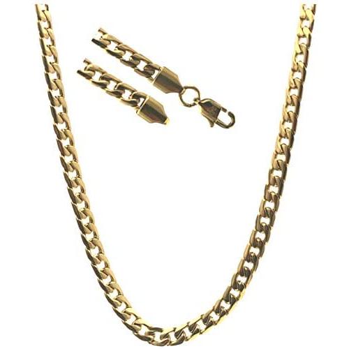 100 80 60 40 20 0 SWAG COLLECTION LOS ANGELES STAY ON TOP Gold Cuban Link Chain 5MM, 24K Diamond Cut Overlay Premium Fashion Jewelry Necklaces 20x More Gold, Resists Tarnishing, 16-30 Inches