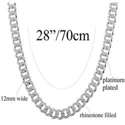 kelistom Gold Chain for Men Women Iced Out, Hip-hop Real 18K Gold/Platinum Plated CZ Fully Iced-Out Miami Cuban Necklace Bracelet Punk Jewelry