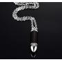 PJ Stainless Steel Bullet Capsule Container Cremation Ashes Urn Pendant Keepsake Memorial Necklace