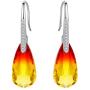 EleQueen 925 Sterling Silver CZ Teardrop Hook Dangle Earrings Made with Swarovski Crystals