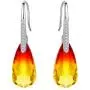 EleQueen 925 Sterling Silver CZ Teardrop Hook Dangle Earrings Made with Swarovski Crystals EleQueen 925 Sterling Silver CZ Teardrop Hook Dangle Earrings Made with Swarovski Crystals