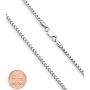 Miabella Solid 925 Sterling Silver Italian 2.5mm Franco Square Box Link Chain Necklace for Men Women 16, 18, 20, 22, 24, 26, 30 Inch Made in Italy
