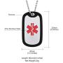 Custom4U Diabetic Medical Alert Necklace for Men Personalized Emergency ID Pendant Eliquis/Blood Thinner/Epilepsy Alert Disease Awareness Jewelry