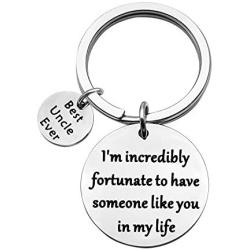 Zuo Bao Uncle Gifts Best Uncle Ever Uncle Jewelry I’m Incredibly Fortunate to Have Someone Like You in My Life for Brother Family Jewelry Birthday Gift for Uncle from Nephew Niece