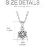 SOULMEET 14K Solid White Gold Plated 925 Sterling Silver 2ct 8mm Heart Arrows Cut Moissanite Classic Pendant Necklace Simulated Diamond Jewelry for Women Idea