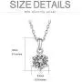 SOULMEET 14K Solid White Gold Plated 925 Sterling Silver 2ct 8mm Heart Arrows Cut Moissanite Classic Pendant Necklace Simulated Diamond Jewelry for Women Idea
