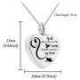 Heart Urn Necklace for Ash with Angel Wing Charm Pendant With 12 Birthstones Cremation Jewelry for Ashes -God Has You in His Arm...