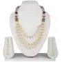Efulgenz Indian Bollywood Multi Layered Faux Pearl Beads Bridal Strand Necklace Earrings Wedding Jewelry Set (Color Options)