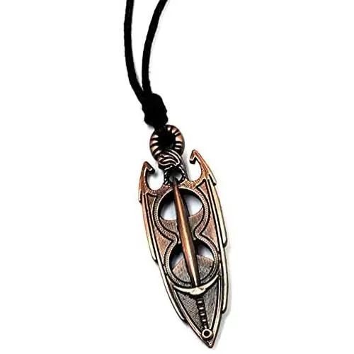 maipuxuan The Elder Scrolls 5 Game Around Necklace Pendant Amulet Akatosh for Men/Women
