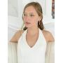 Mariell Graceful 14K Gold CZ Teardrop Necklace & Earrings Jewelry Set - Bridal, Bridesmaid & Prom Glam