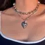 Masiter Punk Layered Alien Necklace Silver Ball Beaded Pendant Choker Chain Cosplay Party Prom Costume Jewelry for Women and Girls Masiter Punk Layered Alien Necklace Silver Ball Beaded Pendant Choker Chain Cosplay Party Prom Costume Jewelry for Women and Girls
