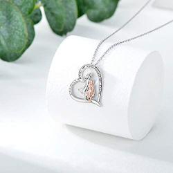 LEECCI Sister Gifts from Sister 925 Sterling Silver Sister Heart Pendant Necklaces Best Friend Necklace Christmas Jewelry Gift for Women Female Friends Girls