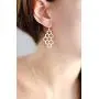 MANZHEN Dainty Honeycomb Beehive Dangle Earrings for Women Girls MANZHEN Dainty Honeycomb Beehive Dangle Earrings for Women Girls